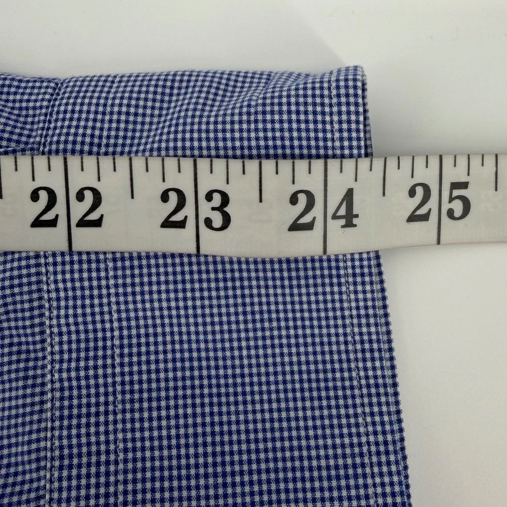 Polo Ralph Lauren Men Andrew Fit Gingham Dress Shirt Blue White Size 17 34/35 XL